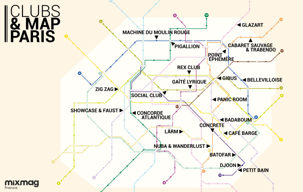 Mapa das baladas em Paris